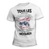 Tee-Shirt Tous les hommes naissent égaux mais les meilleurs deviennent Motard vintage