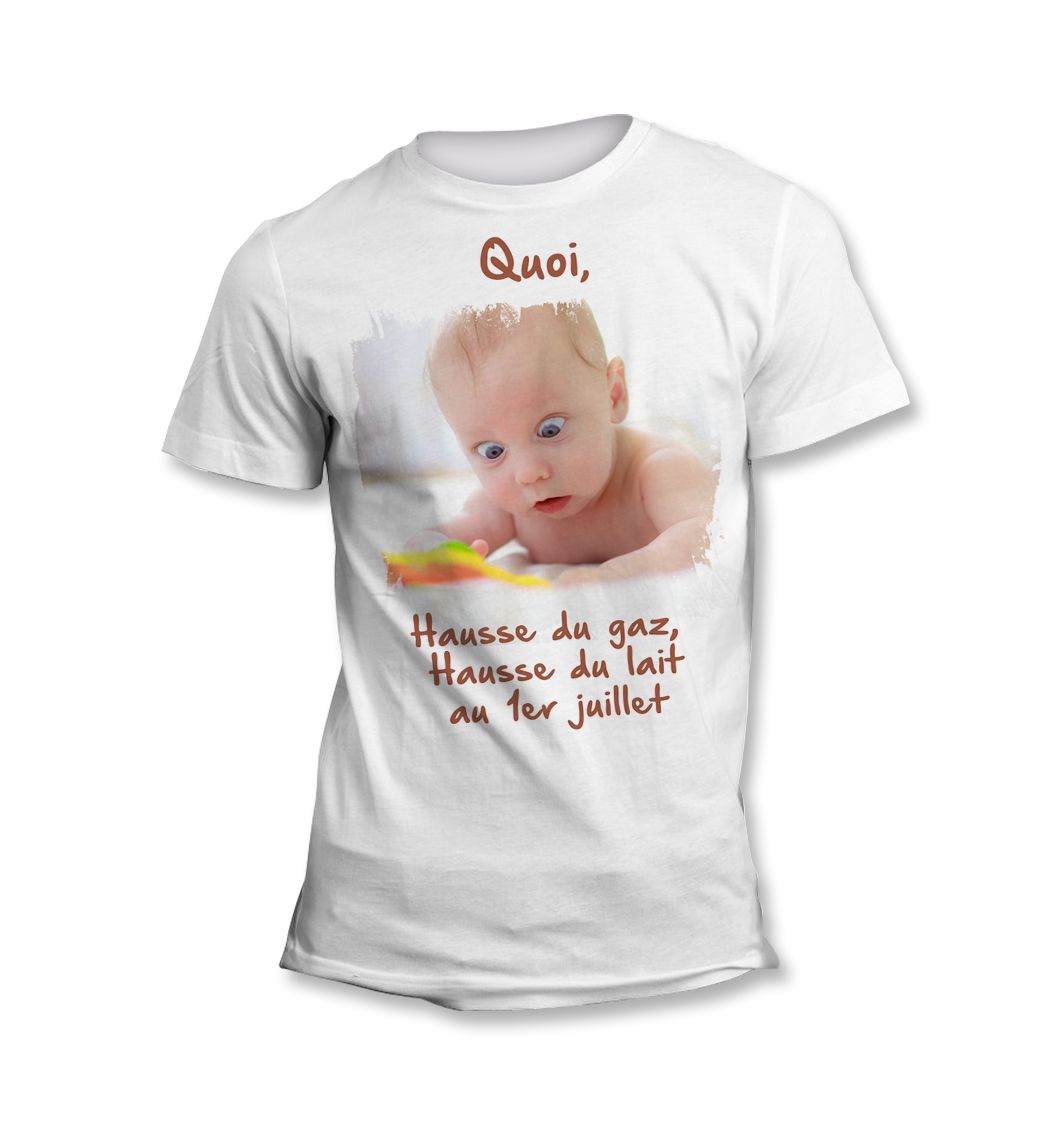 Gevoel van schuld geïrriteerd raken Handvest T-shirt humoristique bébé surpris de la hausse des prix