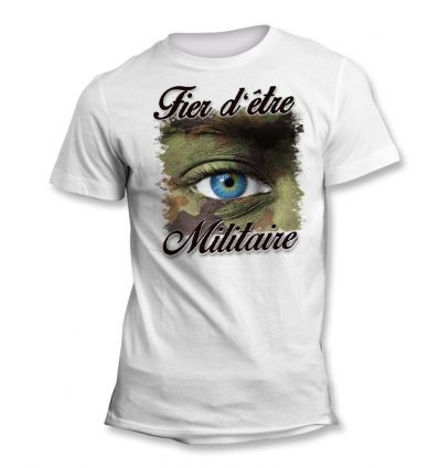 Tee-Shirt Fier d'être Militaire Camo