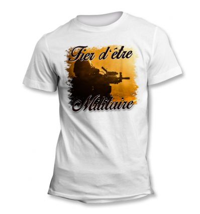 Tee-Shirt Fier d'être Militaire Arme