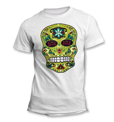 Tee-Shirt Sugar Skull Vert