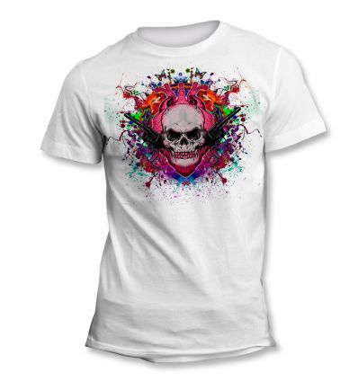 Tee-Shirt Skull Pistolet