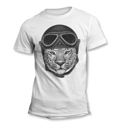 Tee-Shirt Leopard casque