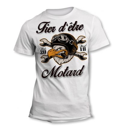 Tee-shirt Fier d'être motard Aigle - Visublim