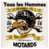 Plaque tous les hommes naissent égaux mais les meilleurs deviennent Motard Aigle