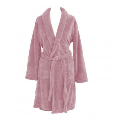 Robe de Chambre Polaire Rose poudré XL