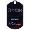 Pendentif Personnalisé 28 x 48 laiton couleur argent