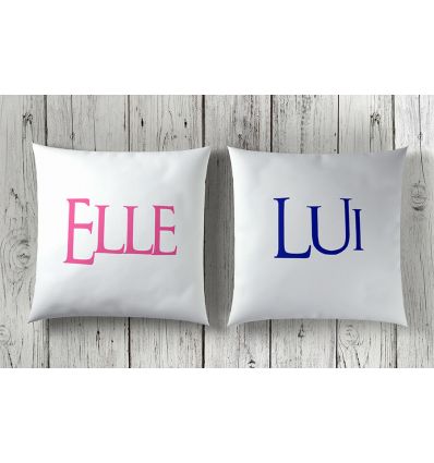 Coussin blanc personnalisé