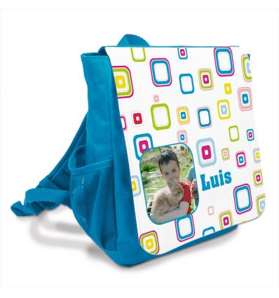 Sac à dos enfant personnalisé bleu clair