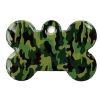 Médaille chien Os Camouflage vert