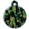 Médaille chien Ronde Camouflage Vert