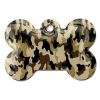 Médaille chien Ronde Camouflage Brun