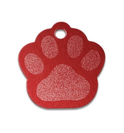 Médaille Patte de chien rouge