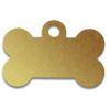 Médaille os de chien alu jaune