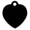 Médaille chien coeur alu noir