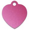 Médaille chien coeur alu rose