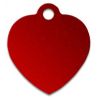 Médaille chien coeur alu rouge