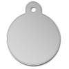 Médaille chien alu ronde argent