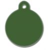 Médaille chien alu ronde vert