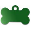 Médaille os de chien alu vert