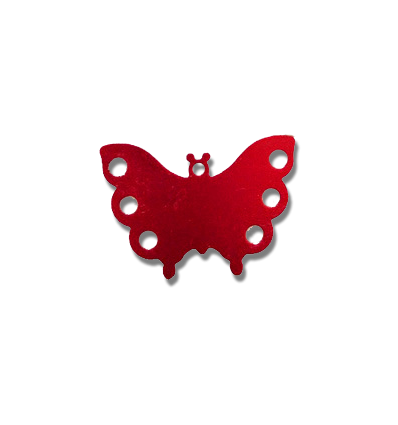 Médaille chien Papillon Rouge