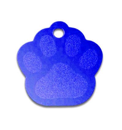 Médaille Patte de Chien Alu Bleu