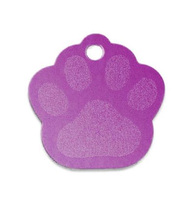 Médaille Patte de Chien Alu Violette