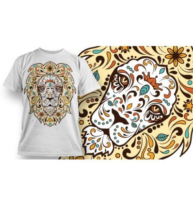 Tee-Shirt Personnalisé Blanc motif Sugar Lion
