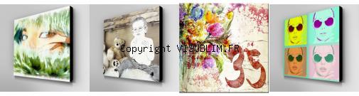 image photo en peinture sur toile